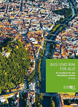 Bildtext: Luftansicht auf einen Stadteil von Graz.