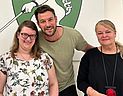 Melanie und Sabine mit Paul Pizzera.