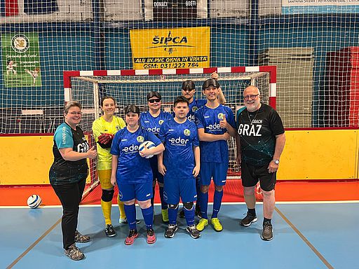Bildtext: Blindenfussball "Team Graz"