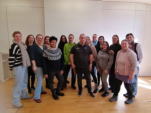 Bildtext: Gruppenfoto Mikado-Lehrgang.