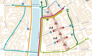 Bildtext: Stadtplan Innenstadtentlastung.