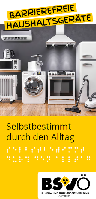 Bildtext: Haushaltsgeräte wie Waschmaschine, Herd, Kühlschrank.