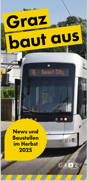 Bildtext: Straßenbahn der Holding Graz