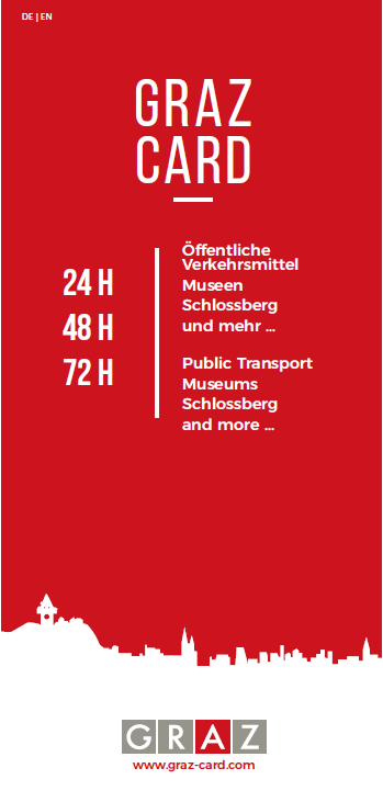 Bildtext: Titelseite des Folders "Graz Card".